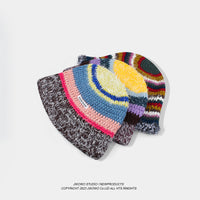 Retro Color Handmade Knitted Fisherman Hat