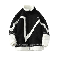 Autumn And Winter New Hanging Pat Lambswool Particle Fleece Jacket Men