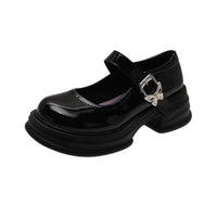 Korean Small Leather Women's Summer Thin British Style Versatile Thick-soled Niche Skirt Low-cut French Shoes