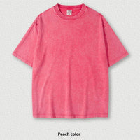 Washed Round Neck Short Sleeve Batik Children's T-shirt