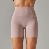 Solid Yoga Shorts With Double Sided Tight Fit