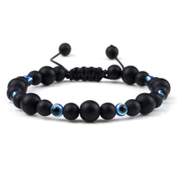 Evil Blue-Eyed Beaded Braided Bracelet