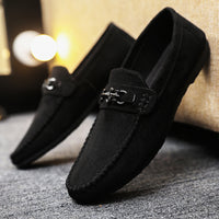 Waterproof Leisure Sports Men Slip-on Loafers Peas Small Leather Shoes
