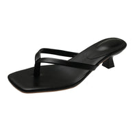 Women's Flip-flops Square Toe Stiletto Heel Sandals