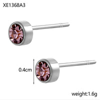 Stainless Steel Gold-plated Birthday Stone Constellation Diamond Bone Nail