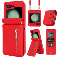 Zipper Crossbody Foldable Screen Phone Case
