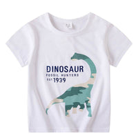 Boys Print Round Neck Short Sleeve T-shirt