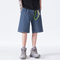 American High Street Jacquard Denim Shorts