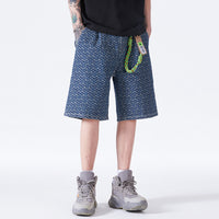 American High Street Jacquard Denim Shorts