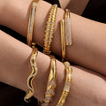 Oversized Bracelet With Irregular Geometric Diamond Accents