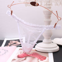 Women's Thong Transparent Seamless Seductive Lace Pure Color