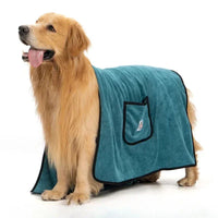 Pet Towel Dog Bathrobe Water Absorbent And Quick Drying Cleaning Beauty Glove Style Pocket Dog Bath Towel Accessori Cani