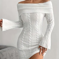 Polyester Women's Sweater Loose Casual Dress