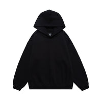 European And American Leisure Solid Color Hooded Loose Sweater Fleece-lined Hooded Coat