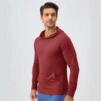 Mens AutumnWinter Moisture-Wicking  Quick-Drying Hooded Sweatshirt For Fitness And Sports