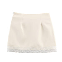 New Winter Fashion Chic Lace-trimmed Short Culottes