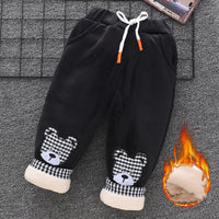 Baby Cotton Pants Boys Three Layer Plus Velvet And Thick Girls