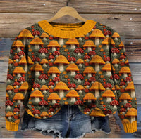 Needle Digital Printing 3D Round Neck Sweater Street Comfortable