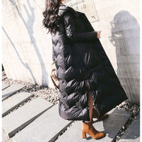 Knee-length Chinese-style Retro Frog-button Coat