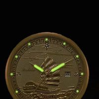Smooth Sailing Calendar Night Light Waterproof Men's Watch