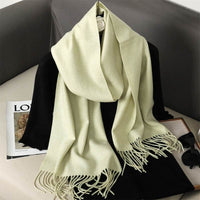 Solid Color Maillard Scarf Cashmere-like Women Warm Shawl