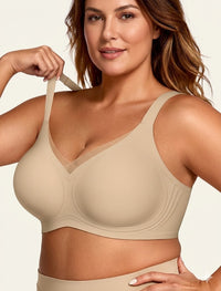 Womens Seamless Jelly Bras No Underwire Comfort Push Up Bras Buttery Soft Wireless Bralette Full Coverage Sports Bra