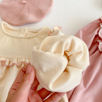 Bubble Long Sleeve Skirt Bread Pants Two Piece Suit