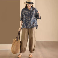 Women's Retro Fried Color Printed Shirt Top
