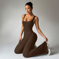 Hip Lifting Flared Feet Tight Yoga Jumpsuit