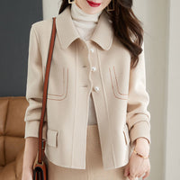 Fashionable Korean Style Slimming Casual All-matching Graceful Solid Color Small