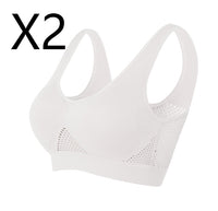 Breathable Bra Large Size No Steel Ring Hollowed Out Mesh