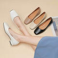 Autumn Square Toe Chunky Heel Low-cut Women's Shoes