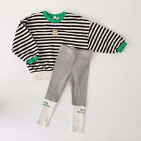 Simple Baby Children's Stitching Letter Leggings