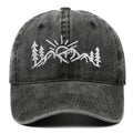 Mountain Style Embroidered Baseball Cap Cotton Worn Looking Washed-out Baseball