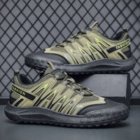 Men's Shoes Breathable Leather Mesh Stitching Casual Shoes
