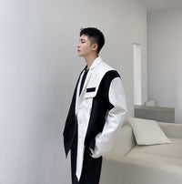Black And White Niche Men's And Women's Same Spring New Blazer