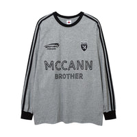 American Street Stitching Stripe Long Sleeves Spring And Autumn
