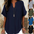 Summer Loose Solid Color Women's Casual Shirt