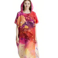 Cross-border Hot Selling Floral Hooded Laundry Quick-drying Towel Cloak Bathrobe Beach Towel Bathtub Pool Shawl Wholesale