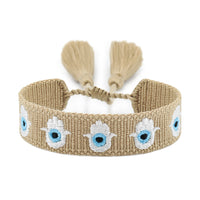 European And American Blue Eyes Lucky Embroidery Tassel Hand Rope