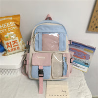 Elementary School High School Birthday Cute Large-capacity Contrast Color Backpack