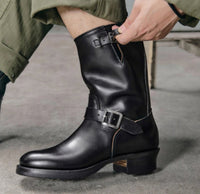 Martin With A Side Zipper For Riders Long Motorcycle Boots