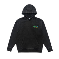 Retro Washed Heavy Large Print Composite Fleece-lined Couple Sweater Fashion
