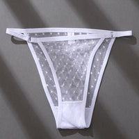 Women's Briefs Waist High Slit Thong Sexy Hollow Lace Thin Belt Panties