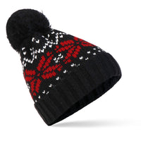 New Big Snowflake Christmas Woolen Hat Warm Hood Knitted Hat