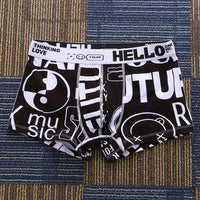 Printed Boxers Men's Underwear National Fashion Boxers Mid-waist