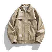 US Casual Retro PU Coat