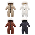 Autumn And Winter Fleece-lined Overalls Ski Suit For Children