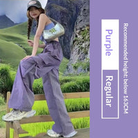 Purple Parachute Work Pants For Women