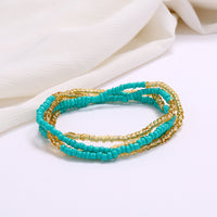 Women's Colorful Beaded Elastic Waist Chain